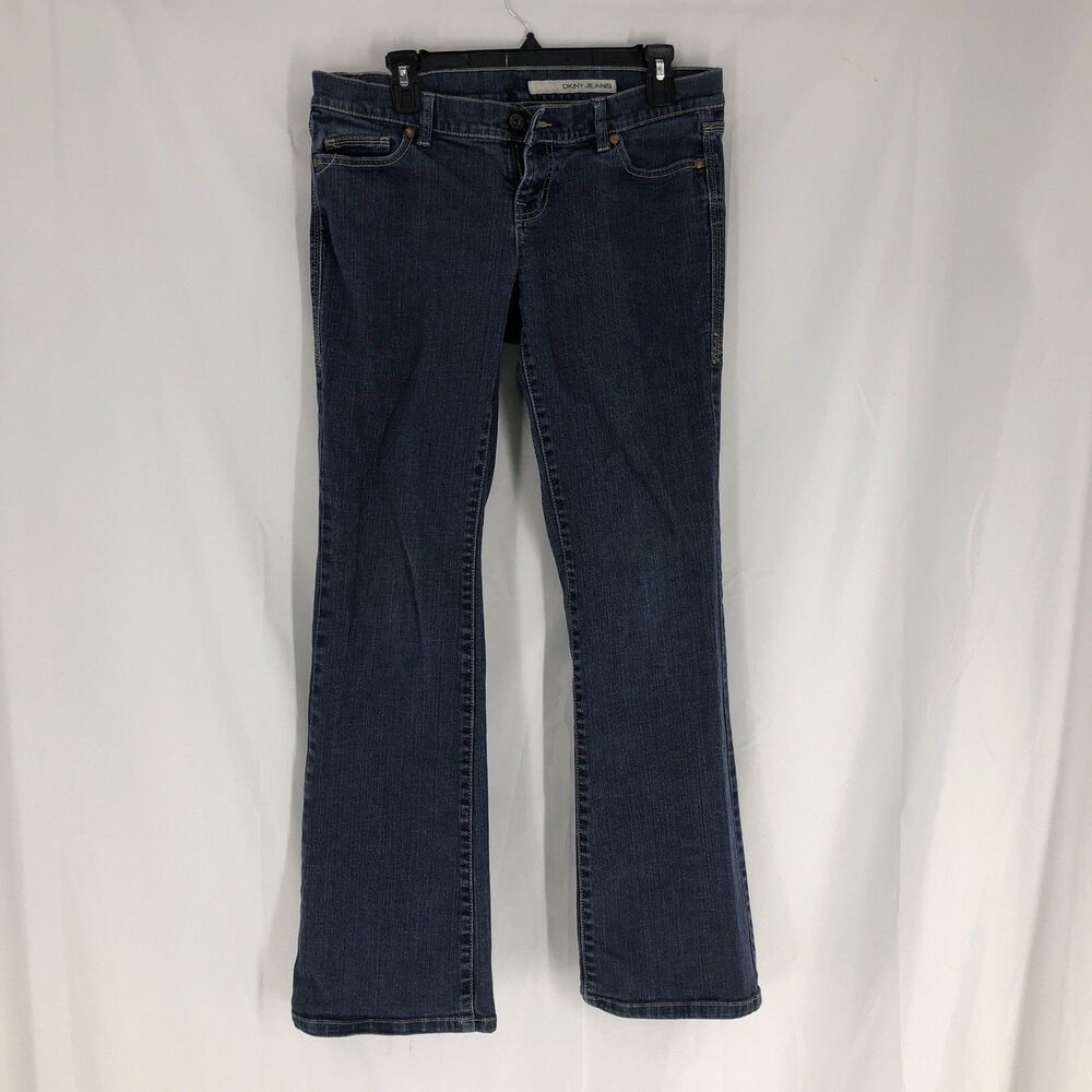 DKNY JEANS Women's Blue Denim Size 31 Bootcut Mid Rise Jeans